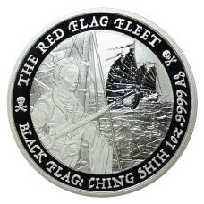 Монета 1 доллар 2021 года Тувалу —  Черный флаг — Флот красного флага (аверс)