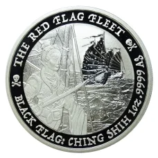 Монета 1 доллар 2021 года Тувалу —  Черный флаг — Флот красного флага (аверс)