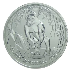 Монета 500 франков 2021 года Конго  — Горилла (аверс)