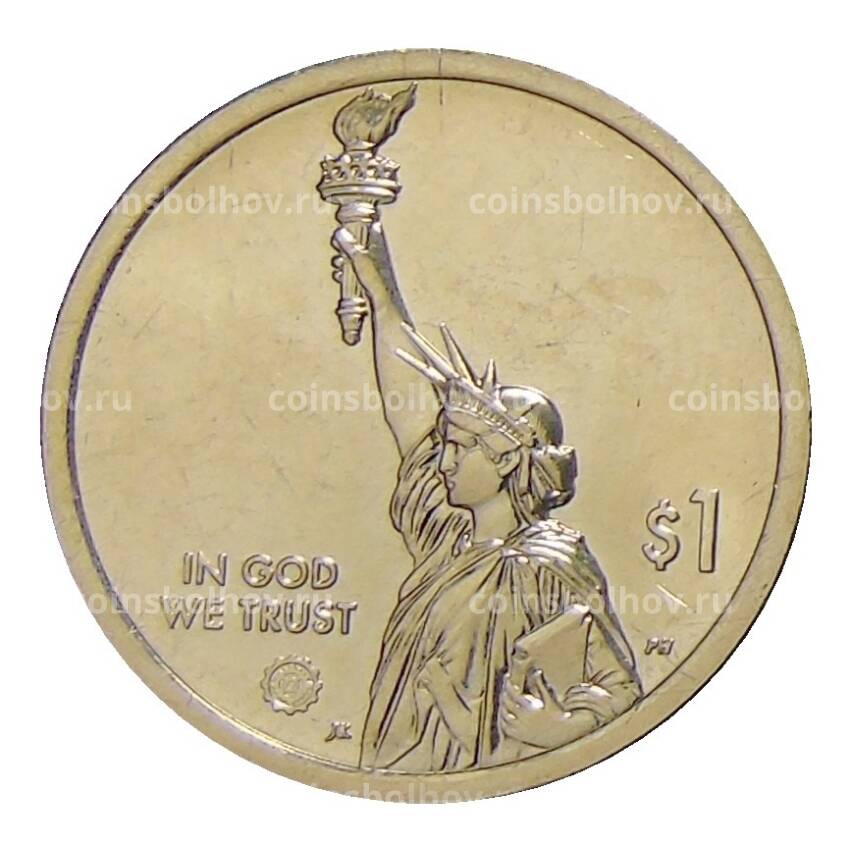 Монета 1 доллар 2019 года D США — «Американские инновации —  Сад попечителей» (вид 2)