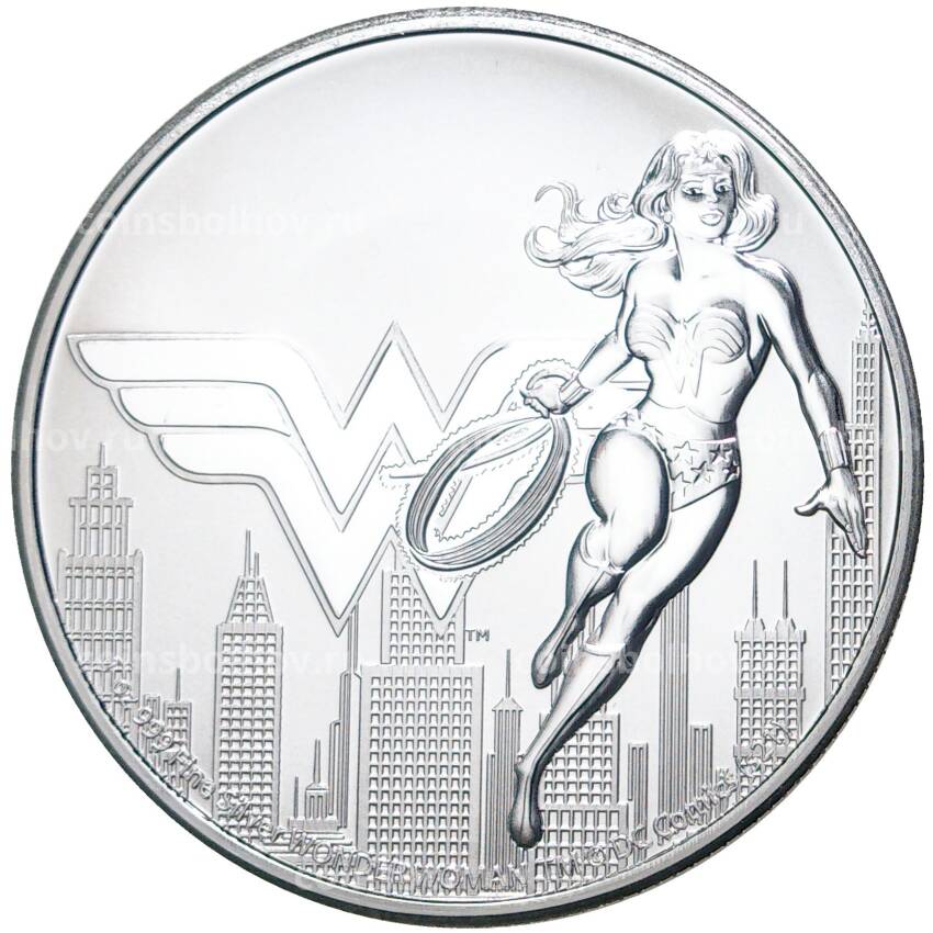 Монета 2 доллара 2021 года Ниуэ — «DC Comics — Чудо-женщина»