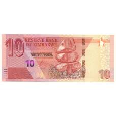 Банкнота 10 долларов 2020 года Зимбабве (аверс)