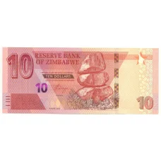 Банкнота 10 долларов 2020 года Зимбабве (аверс)