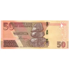 Банкнота 50 долларов 2020 года Зимбабве (аверс)