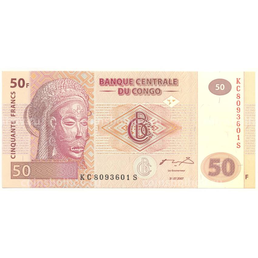 Банкнота 50 франков 2007 года Конго