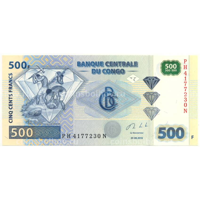 Банкнота 500 франков 2013 года Конго