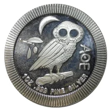 Монета 2 доллара 2021 года Ниуэ —  Афинская сова (аверс)