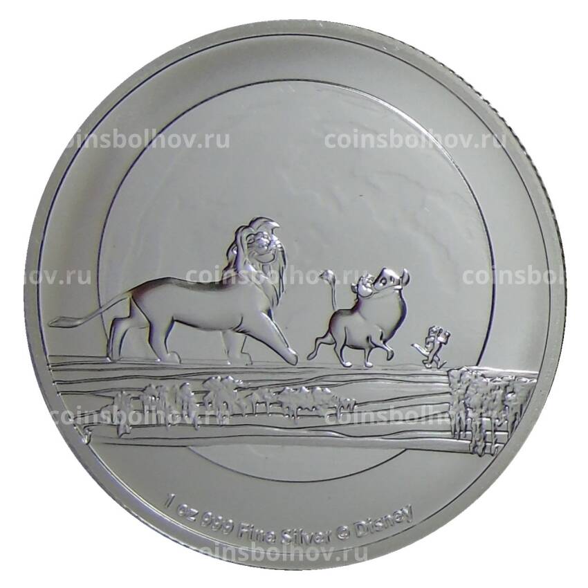 Монета 2 доллара 2021 года Ниуэ —  «Дисней-король лев»