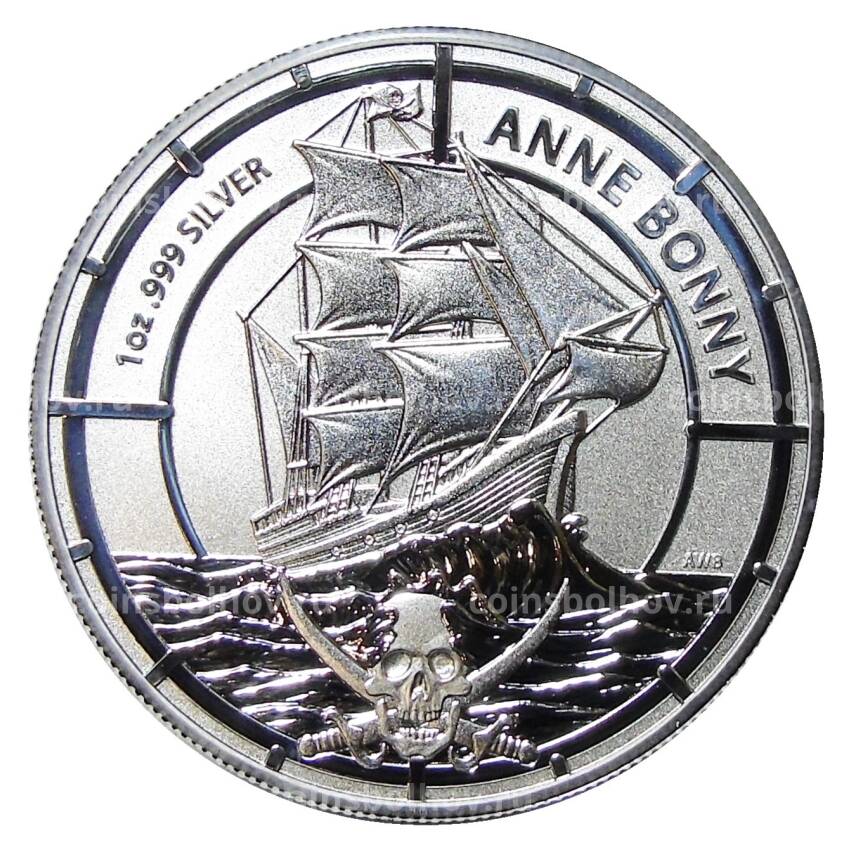Монета 2 доллара 2021 года Соломоновы острова —  Королева пиратов — Энн Бонни
