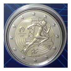 Монета 2 евро 2021 года Франция —  XXXIII летние Олимпийские игры, Париж 2024 (в синем блистере) (аверс)