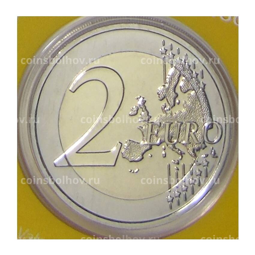 Монета 2 евро 2021 года Франция —  XXXIII летние Олимпийские игры, Париж 2024 (в желтом блистере) (вид 2)