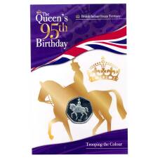 Монета 50 центов 2021 года Британские территории в Индийском океане —  95 лет со дня рождения королевы Елизаветы II (в подарочном блистере) (аверс)