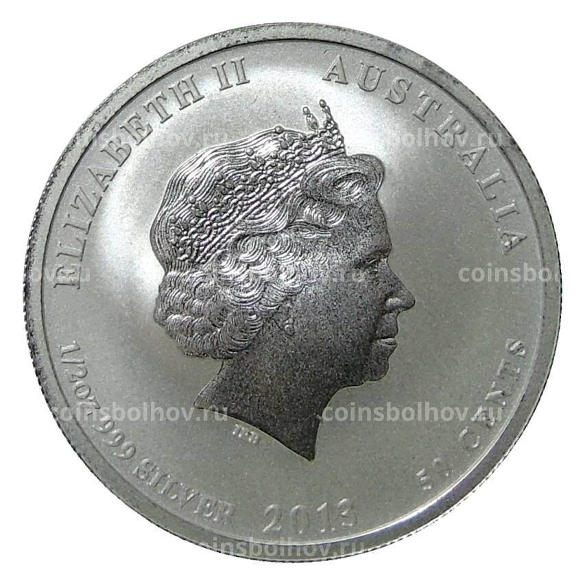 Монета 50 центов 2013 года Австралия —  Австрало-американский мемориал Второй Мировой войны (вид 2)