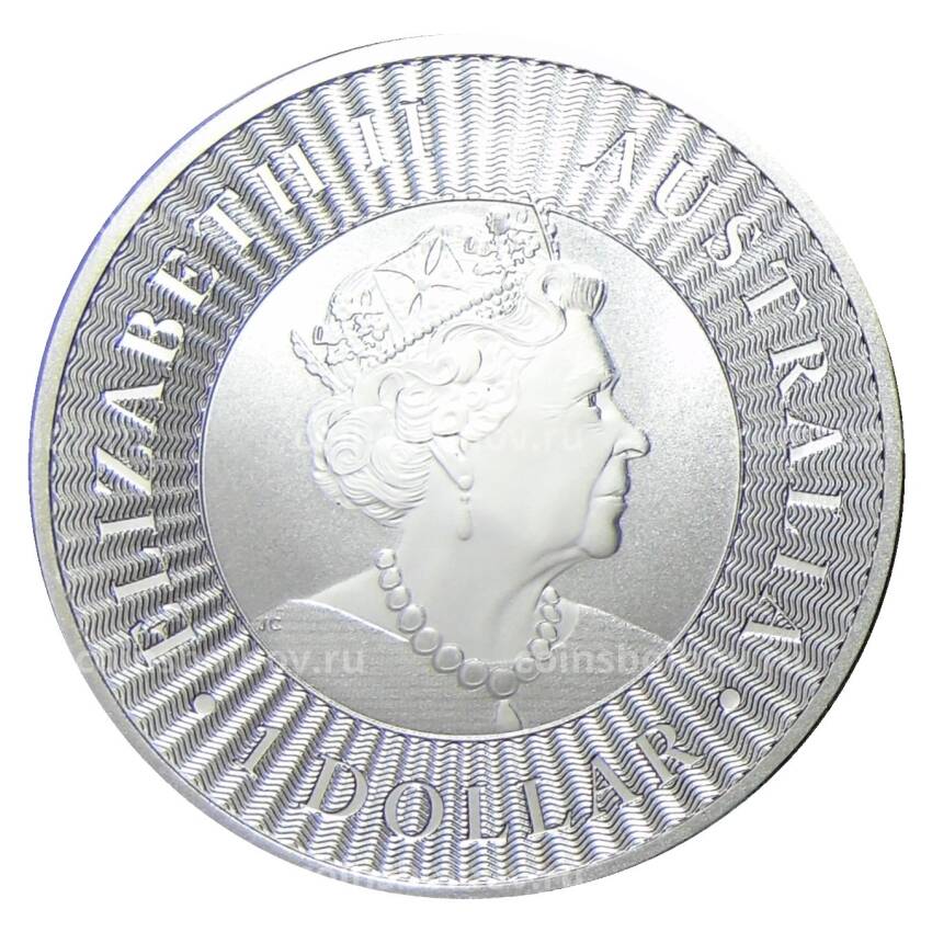 Монета 1 доллар 2021 года Австралия —  Австралийский кенгуру (вид 2)