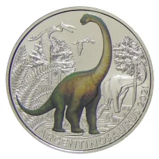 Монета 3 евро 2021 года Австрия —  Супер динозавры — Аргентинозавр (аверс)