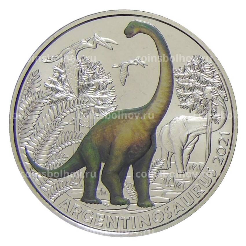 Монета 3 евро 2021 года Австрия —  Супер динозавры — Аргентинозавр
