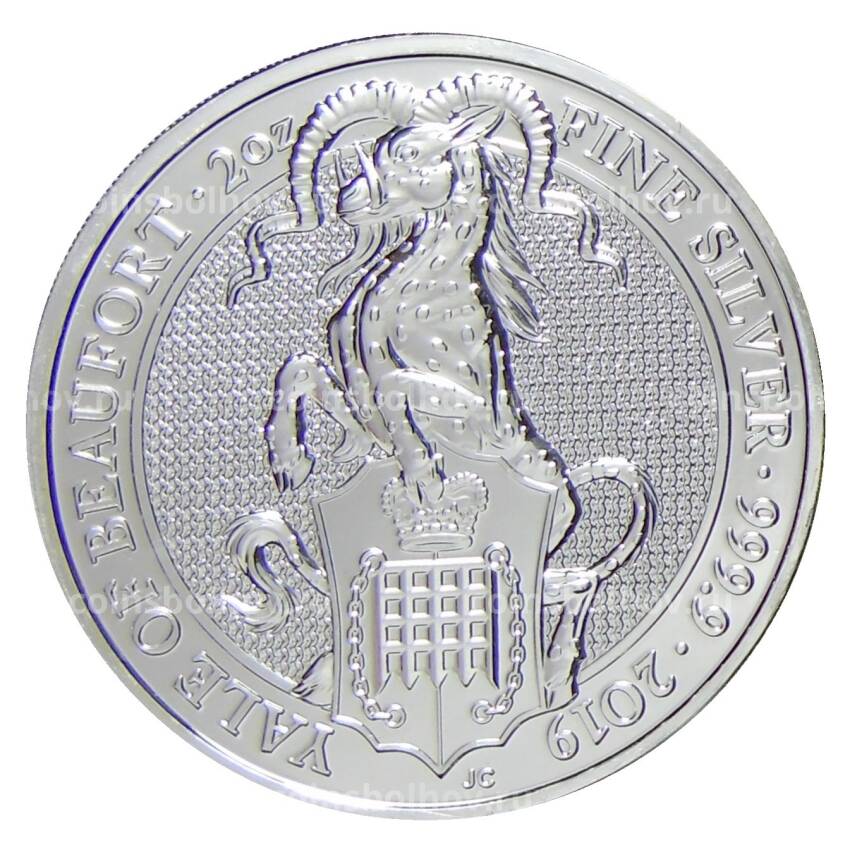 Монета 5 фунтов 2019 года Великобритания —  Звери Королевы — Йель Бофорта