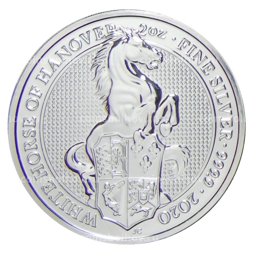 Монета 5 фунтов 2020 года Великобритания —  Звери Королевы — Белая лошадь Ганновера