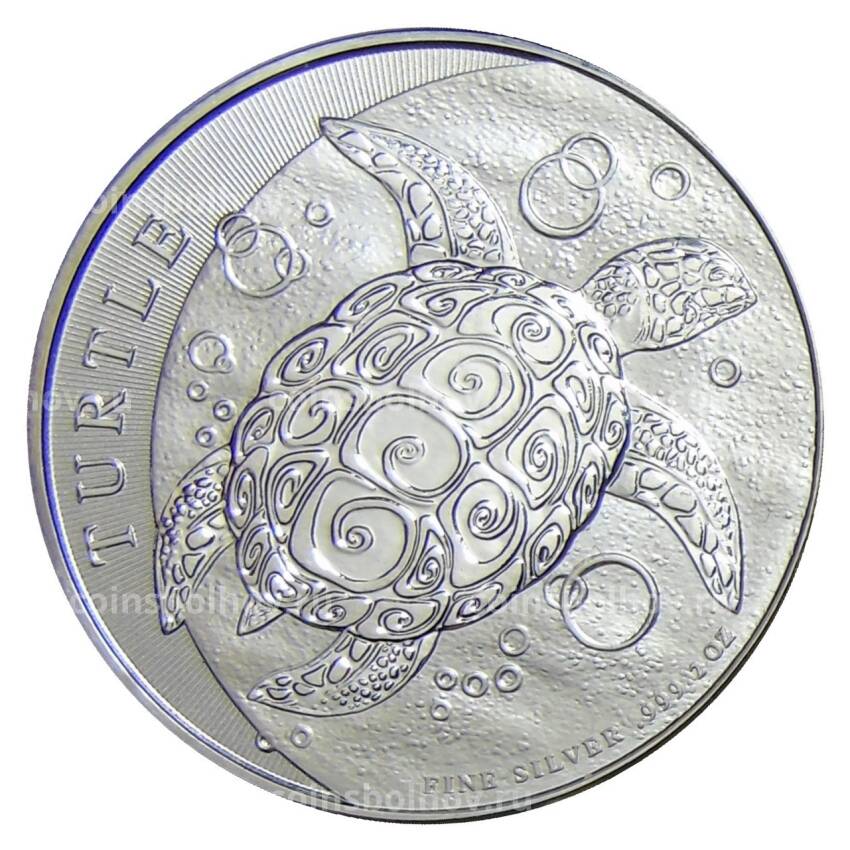 Монета 5 долларов 2015 года Ниуэ —  Черепаха