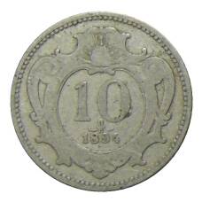Монета 10 геллеров 1894 года Австрия (аверс)