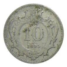 Монета 10 геллеров 1895 года Австрия (аверс)