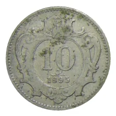 Монета 10 геллеров 1895 года Австрия (аверс)