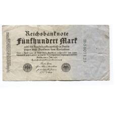 Банкнота 500 марок 1922 года Германия