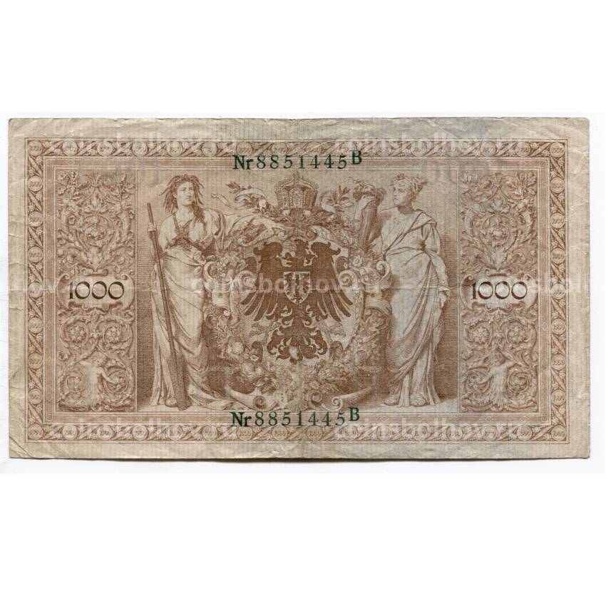 Банкнота 1000 марок 1910 года Германия (вид 2)