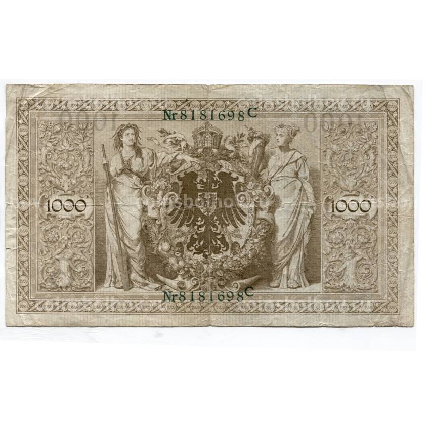 Банкнота 1000 марок 1910 года Германия (вид 2)