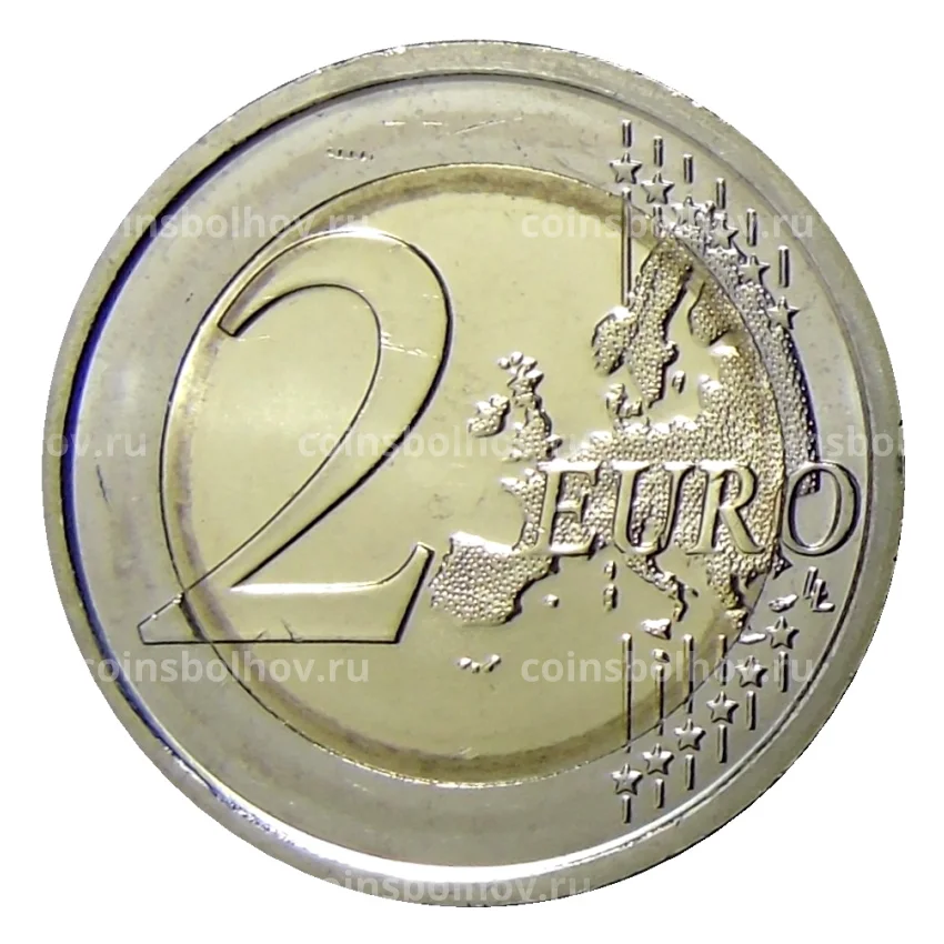 Монета 2 евро 2018 года Италия —  60 лет основанию Министерства здравоохранения (вид 2)