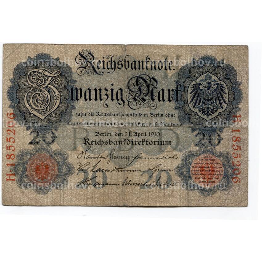 Банкнота 20 марок 1910 года Германия