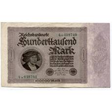 Банкнота 100000 марок 1923 года Германия