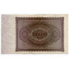 Банкнота 100000 марок 1923 года Германия (вид 2)