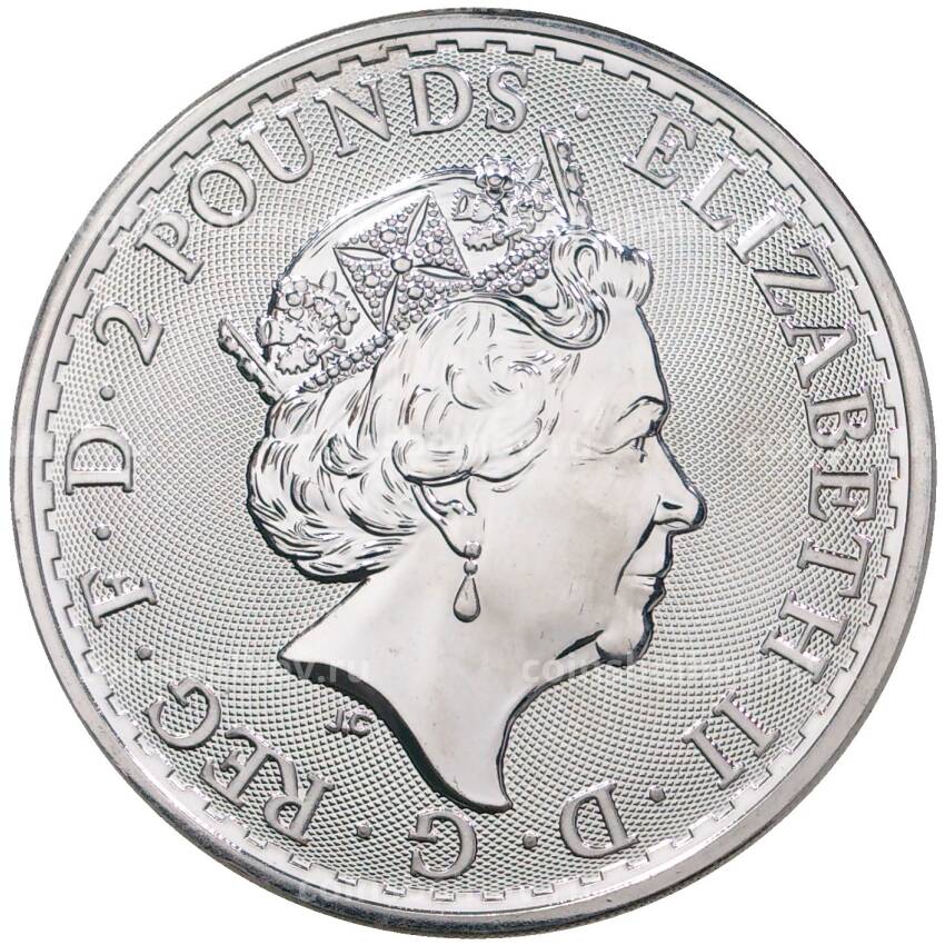 Монета 2 фунта 2021 года Великобритания —  Стоящая Британия (вид 2)