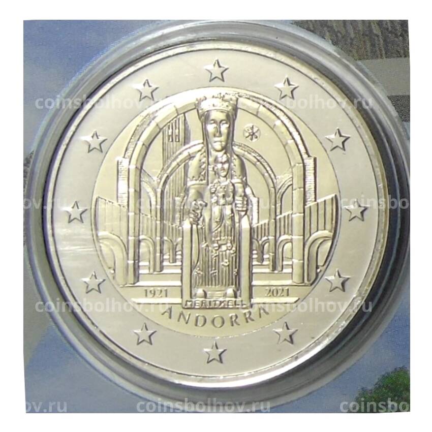Монета 2 евро 2021 года Андорра —  100 лет коронации Богоматери Меричельской (в подарочном блистере)