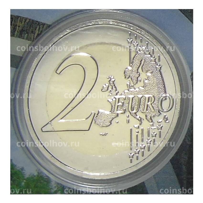 Монета 2 евро 2021 года Андорра —  100 лет коронации Богоматери Меричельской (в подарочном блистере) (вид 2)