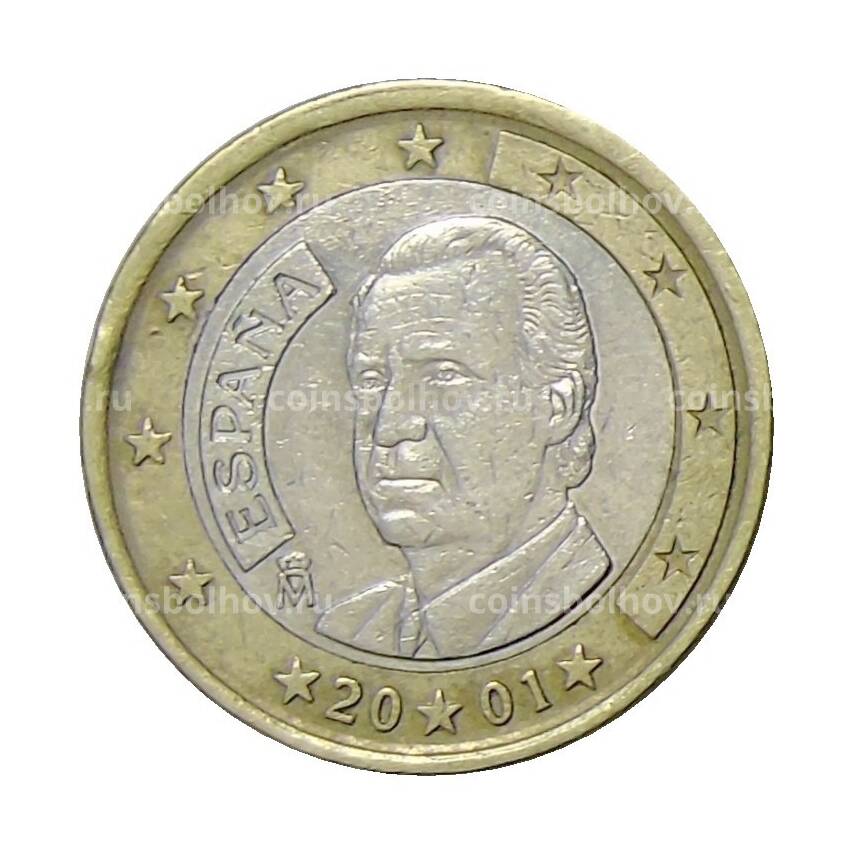Монета 1 евро 2001 года Испания