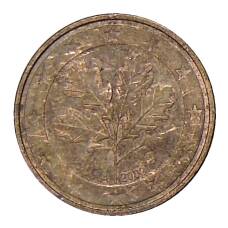 Монета 5 евроцентов 2002 года A Германия (аверс)