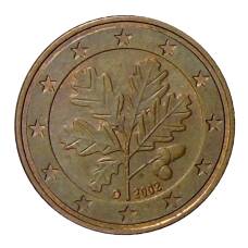 Монета 5 евроцентов 2002 года D Германия (аверс)