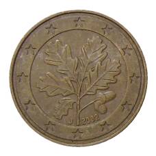 Монета 5 евроцентов 2002 года J Германия (аверс)