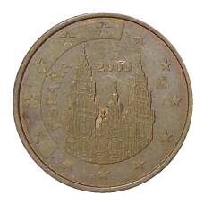 Монета 5 евроцентов 2009 года Испания (аверс)