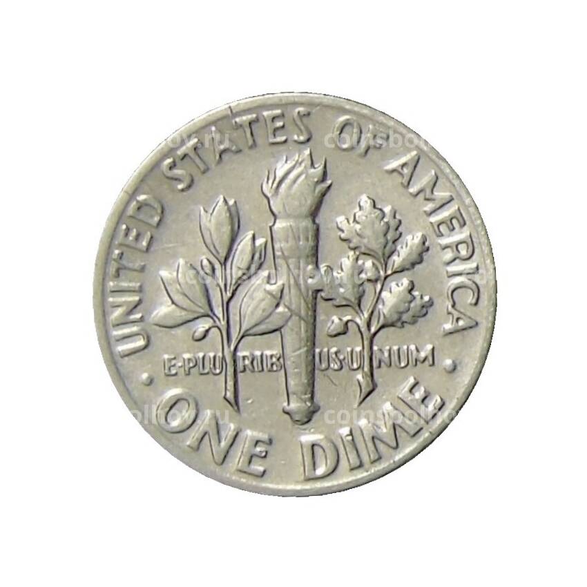 Монета 1 дайм (10 центов) 1976 года США (вид 2)