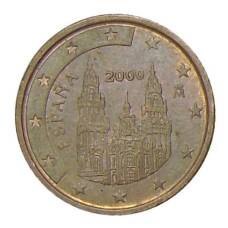 Монета 2 евроцента 2000 года Испания (аверс)
