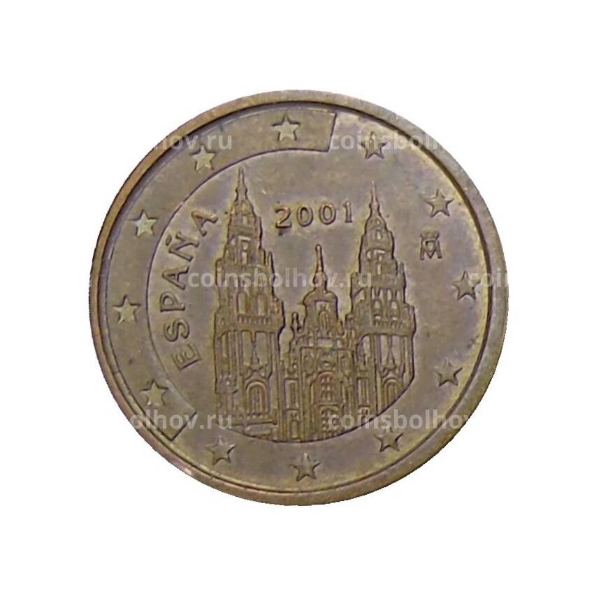 Монета 2 евроцента 2001 года Испания