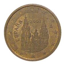 Монета 2 евроцента 2001 года Испания (аверс)