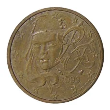 Монета 2 евроцента 1999 года Франция (аверс)