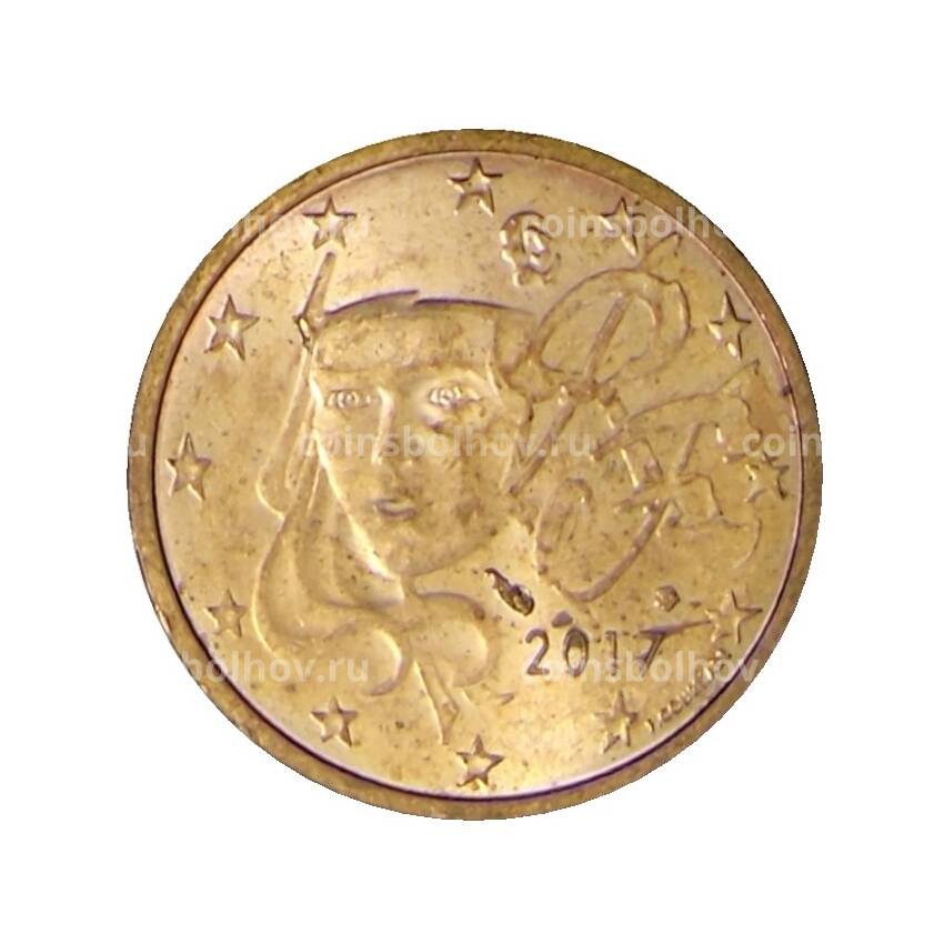 Монета 2 евроцента 2017 года Франция