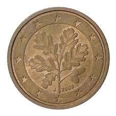 Монета 2 евроцента 2003 года J Германия (аверс)