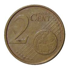 Монета 2 евроцента 2002 года F Германия (реверс)