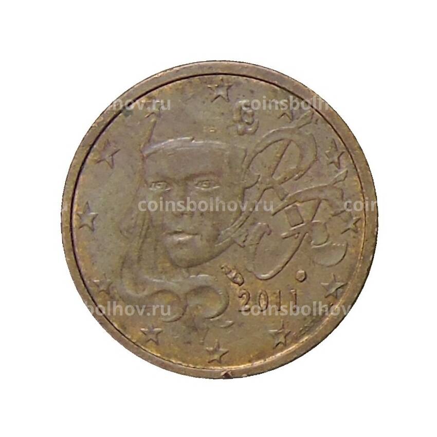 Монета 2 евроцента 2011 года Франция